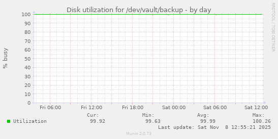 Disk utilization for /dev/vault/backup
